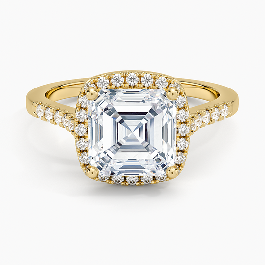 Odessa Halo Diamond Ring (1/5 ct. tw.) - Asscher Cut Center Stone