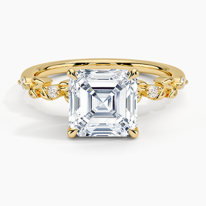 Briar Diamond Ring - Asscher Cut Center Stone