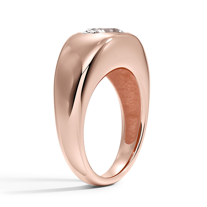Sloane Flush Set Solitaire Dome Ring