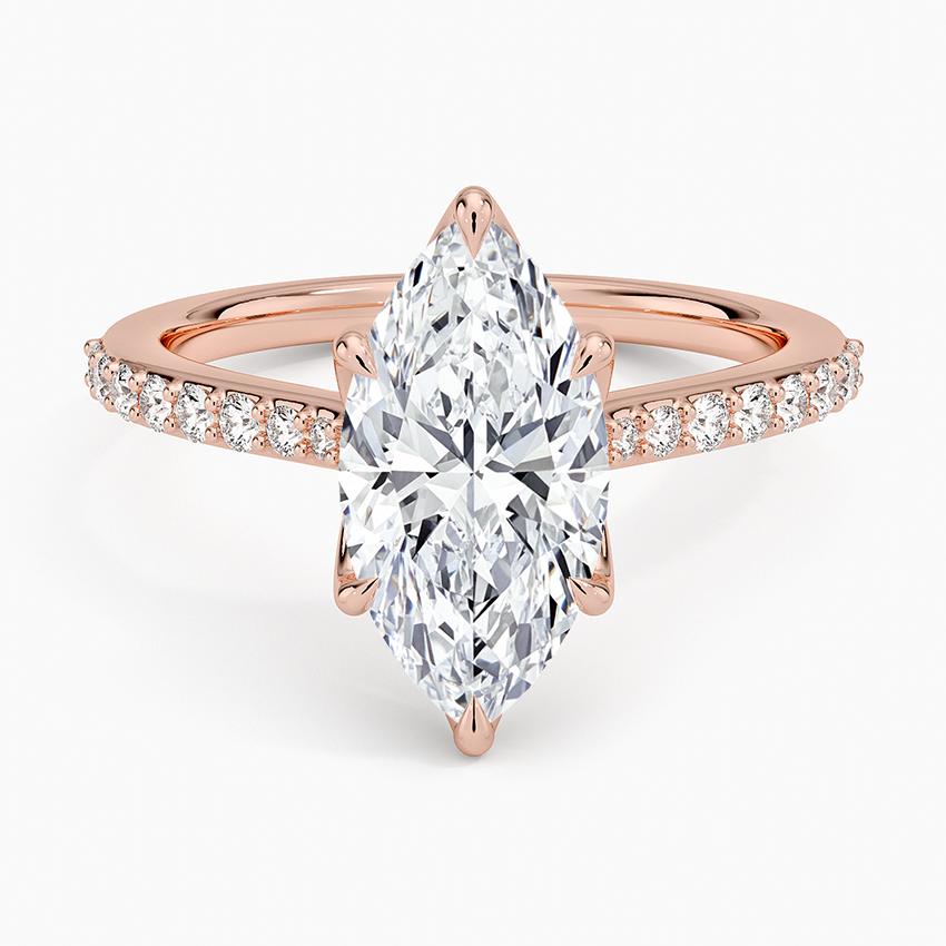 Elodie Cathedral Diamond Ring - Marquise Center Stone