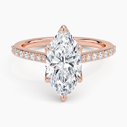 Elodie Cathedral Diamond Ring - Marquise Center Stone