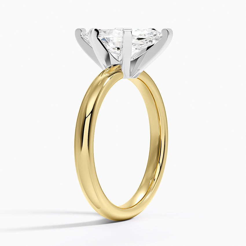 Comfort Fit 2.5mm Ring - Marquise Cut Center Stone