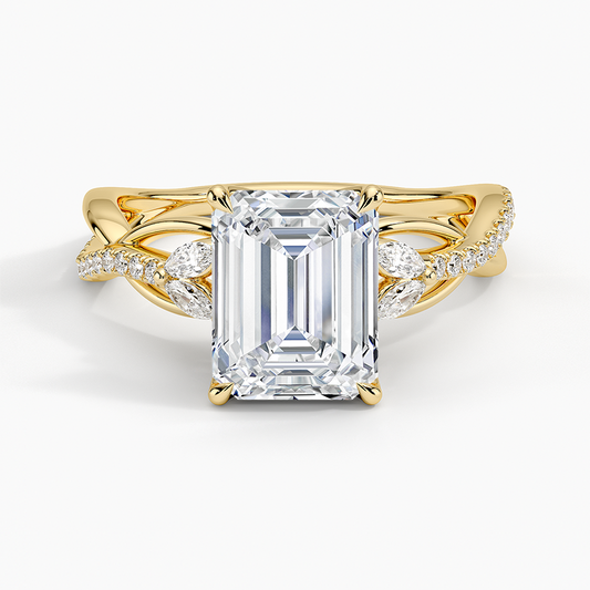 Garland Diamond Ring - Emerald Cut Center Stone