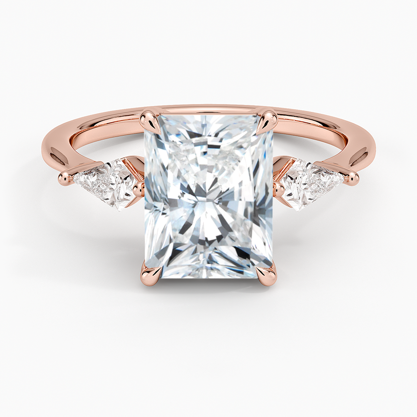 Luxe Cometa Three Stone Diamond Ring (1/3 ct. tw.) - Radiant Cut Center Stone