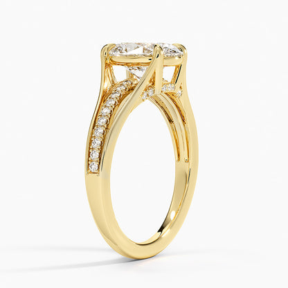 Tressa Split Shank Diamond Ring - Oval Cut Center Stone