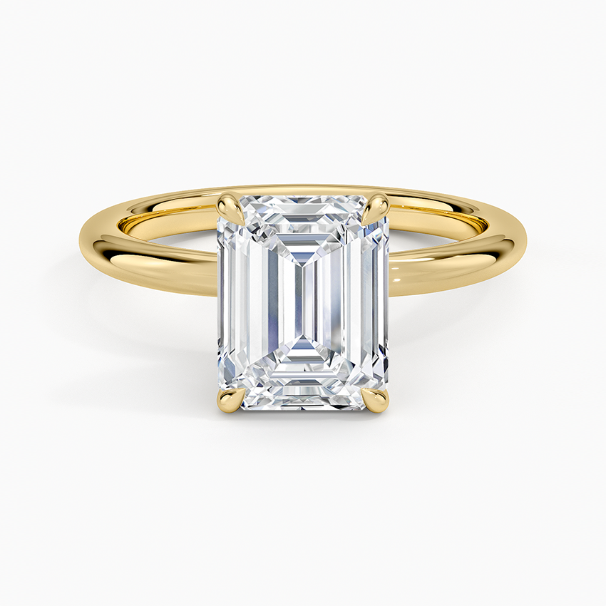 Manon Solitaire Ring - Emerald Cut Center Stone