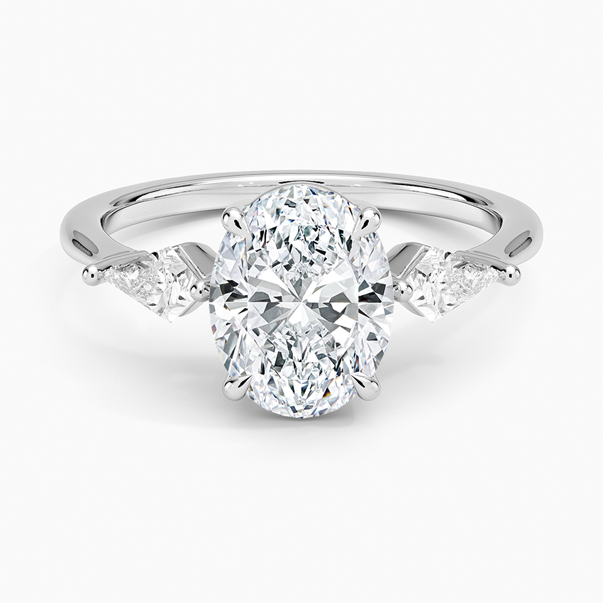 Luxe Cometa Three Stone Diamond Ring (1/3 ct. tw.) - Oval Center Stone