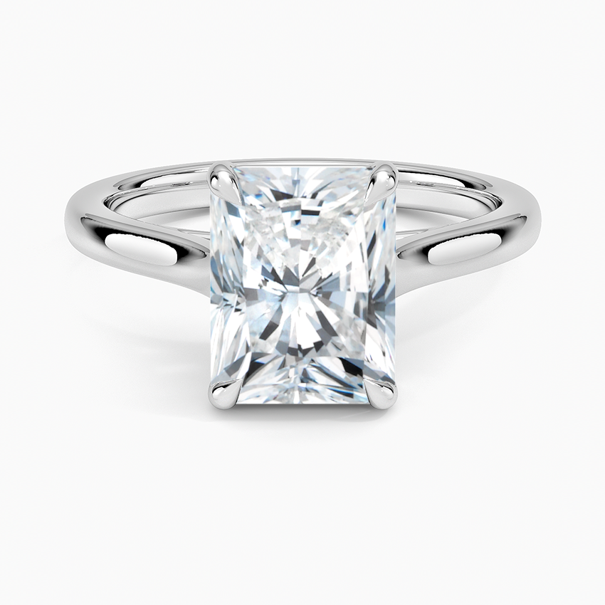 2mm Provence Solitaire Ring - Radiant Cut Center Stone