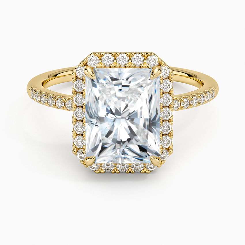 Cambria Halo Diamond Ring - Radiant Cut Center Stone