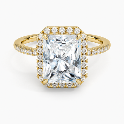 Cambria Halo Diamond Ring - Radiant Cut Center Stone