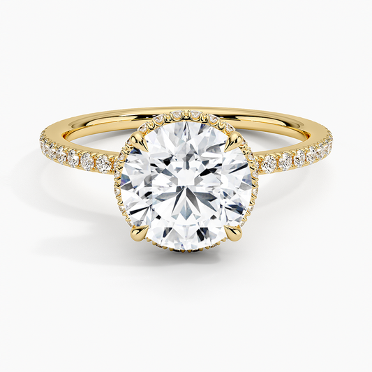 Gala Diamond Ring - Round Center Stone