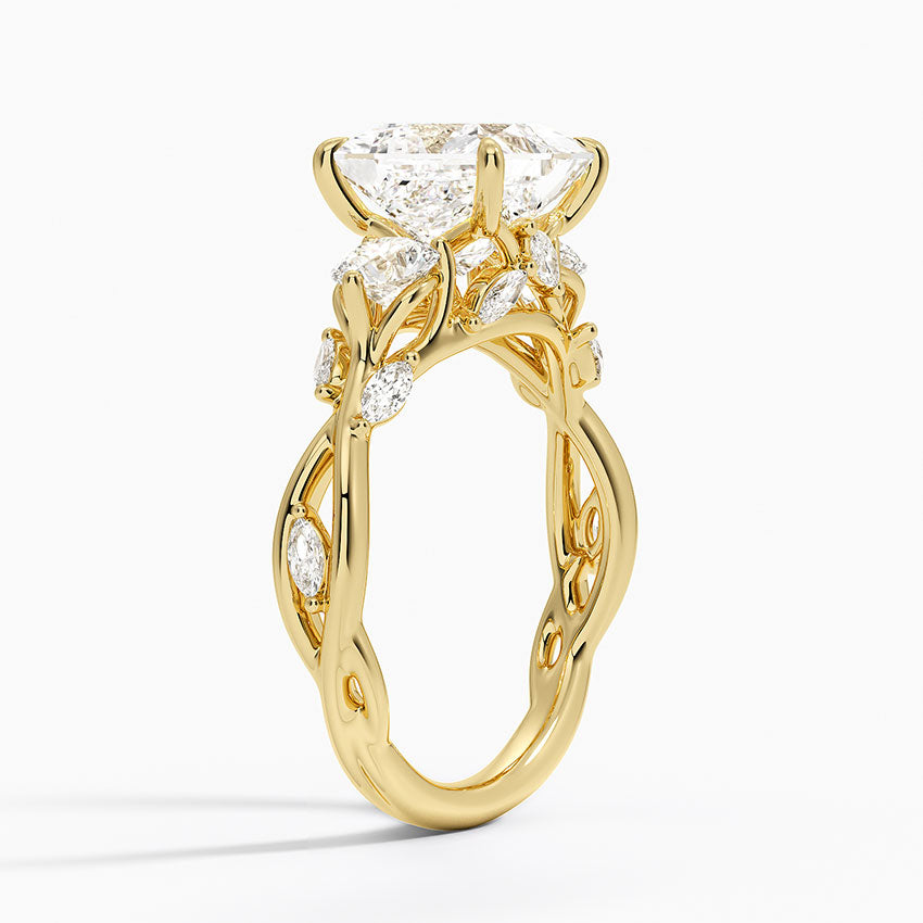 Secret Garden Three Stone Diamond Ring (3/4 ct. tw.) - Princess Cut Center Stone