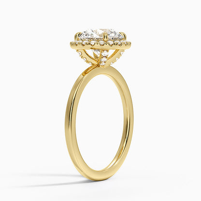 Vienna Halo Diamond Ring - Round Cut Center Stone