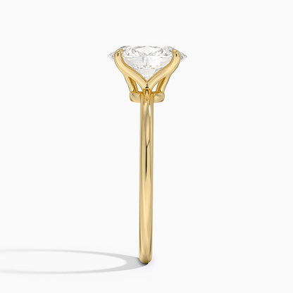 Petite Elodie 1.5mm Ring - Oval Cut Center Stone