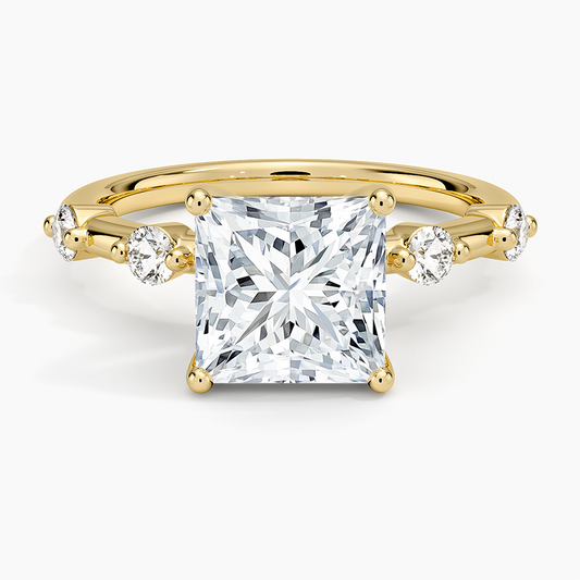 Aimee 1.7mm Diamond Ring - Princess Cut Center Stone