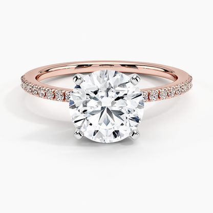 Ballad Half Coverage Diamond Ring (1/8 ct. tw.) - Round Center Stone