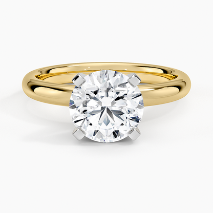 Comfort Fit 2.5mm Ring - Round Cut Center Stone