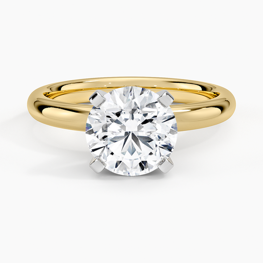 Comfort Fit 2.5mm Ring - Round Cut Center Stone