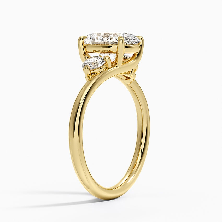 Atelier Three Stone Diamond Ring (1/3 ct. tw.) - Oval Center Stone