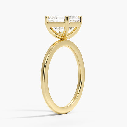 Perfect Fit 1.4mm Solitaire Ring - Asscher Cut Center Stone