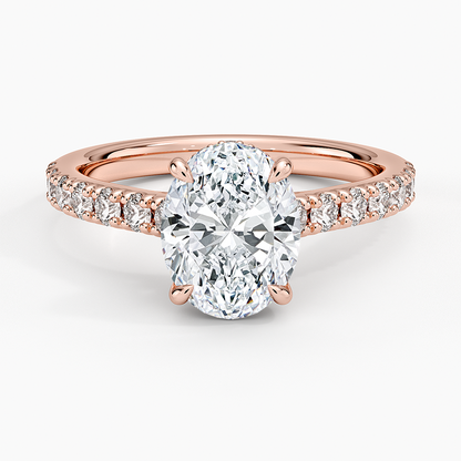 Grand Lissome Diamond Ring - Oval Center Stone