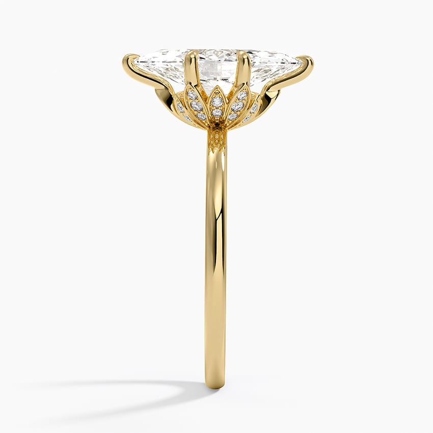 Petal Six Prong Diamond Ring - Marquise Center Stone