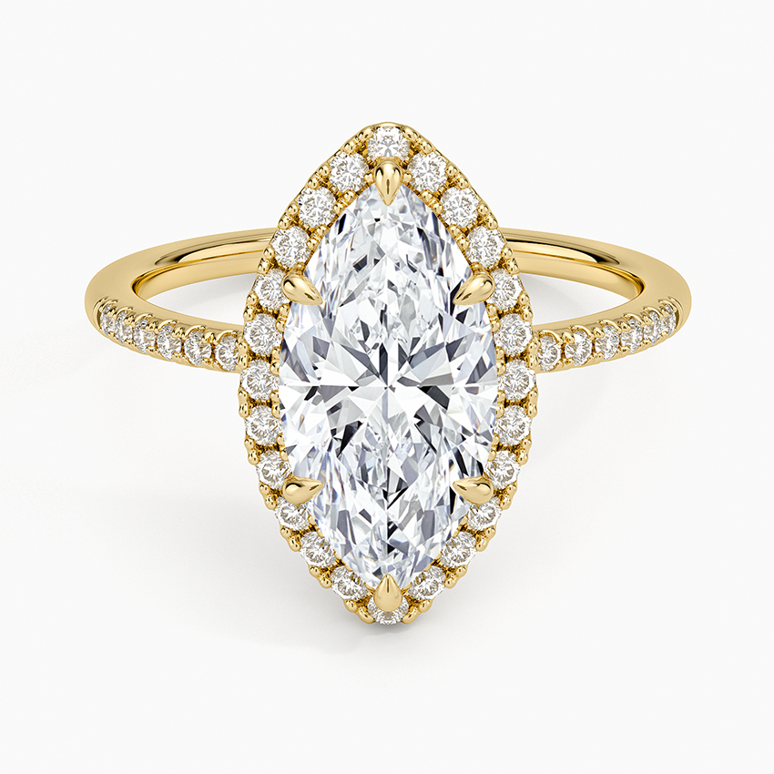 Cambria Halo Diamond Ring - Marquise Center Stone