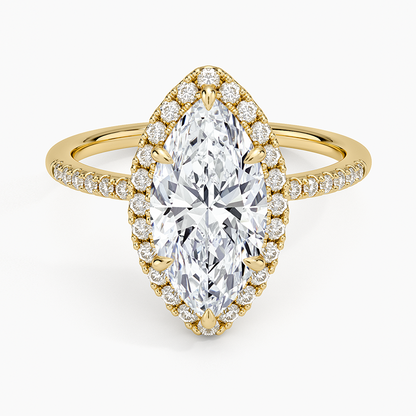 Cambria Halo Diamond Ring - Marquise Center Stone