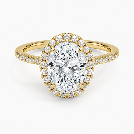 Cambria Halo Diamond Ring - Oval Center Stone