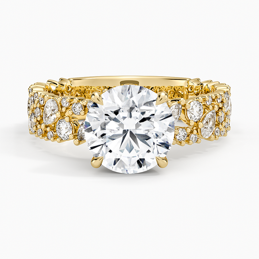 Glacé Diamond Ring (3/4 ct. tw.) - Round Cut Center Stone