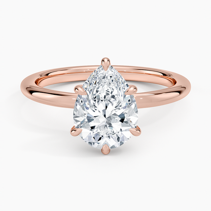 Manon Solitaire Ring - Pear Center Stone