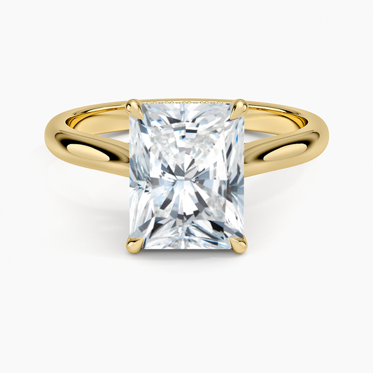 Dawn 2mm Diamond Ring - Radiant Cut Center Stone