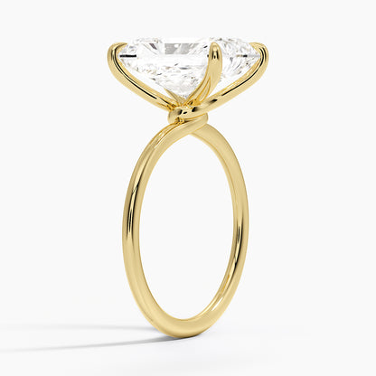 Entwined Solitaire Ring - Radiant Cut Center Stone