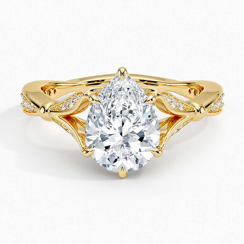 Zinnia Diamond Ring (1/3 ct. tw.) - Pear Cut Center Stone