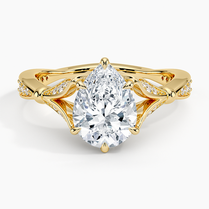 Zinnia Diamond Ring (1/3 ct. tw.) - Pear Cut Center Stone