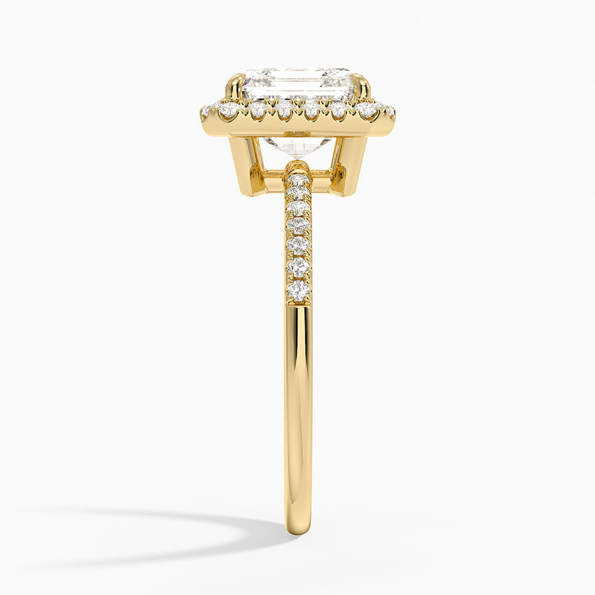 Cambria Halo Diamond Ring - Asscher Cut Center Stone