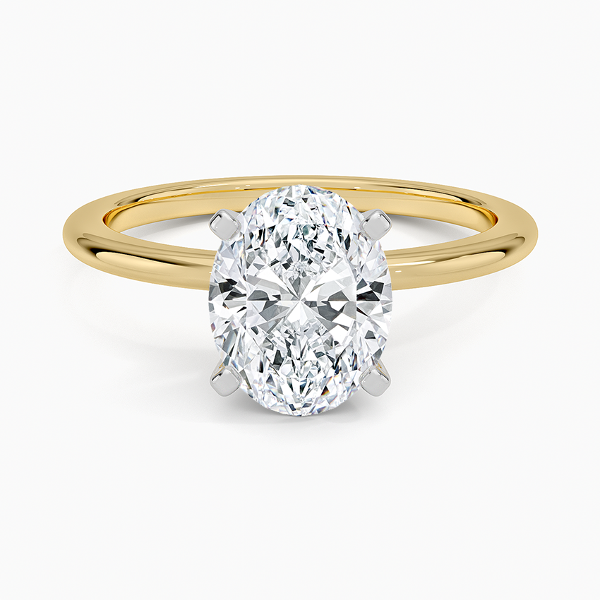 Four-Prong Comfort Fit 1.5mm Ring - Oval Center Stone