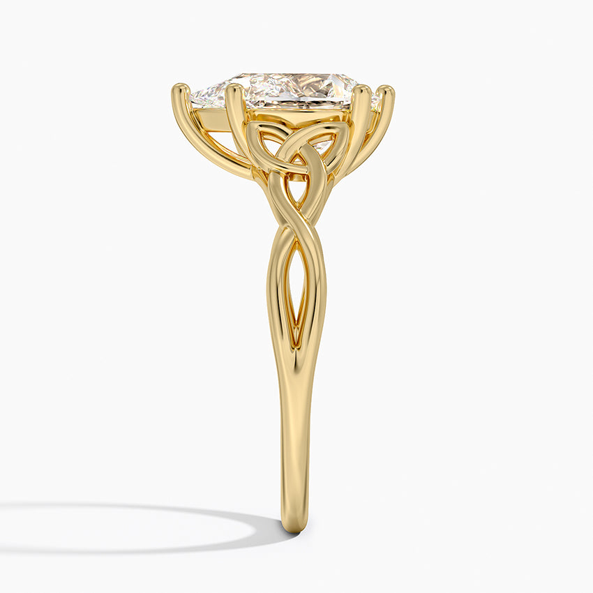 Celtic Love Knot Ring - Pear Center Stone
