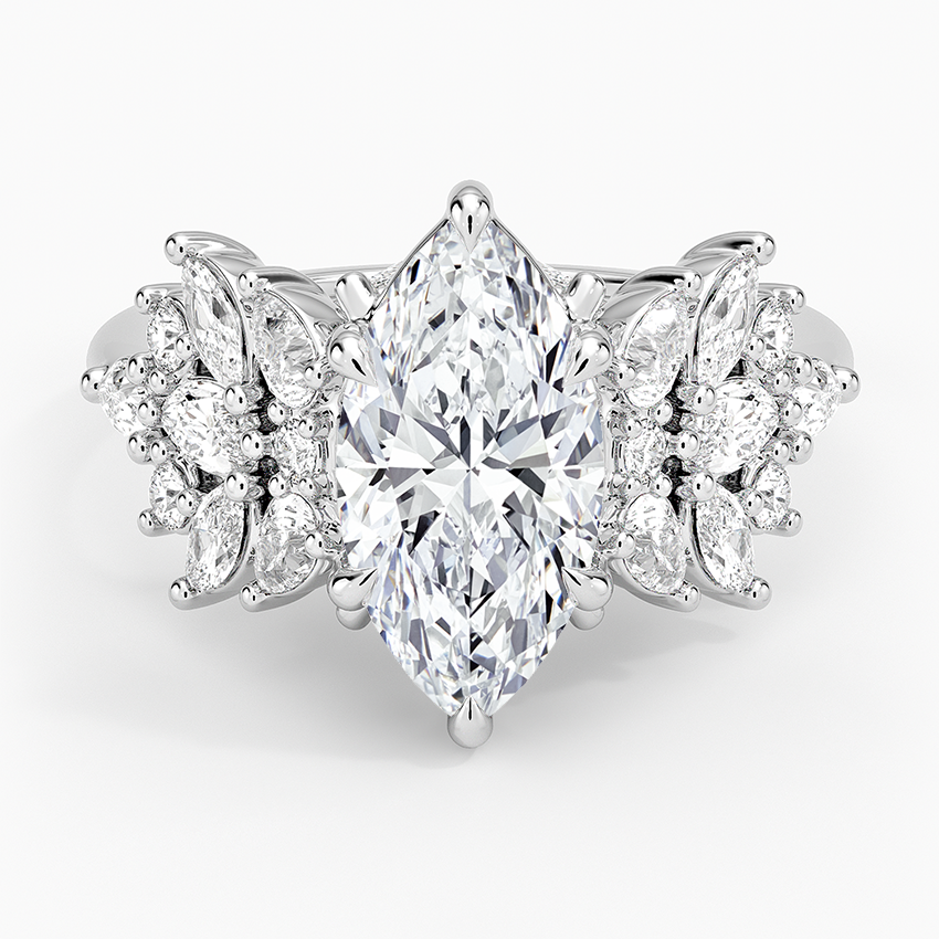 Grand Nadia Diamond Ring - Marquise Center Stone