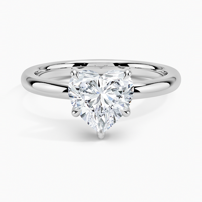 Fairmined 2mm Six-Prong Solitaire Ring - Heart Center Stone