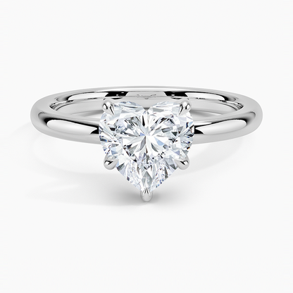 Fairmined 2mm Six-Prong Solitaire Ring - Heart Center Stone