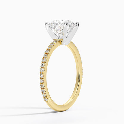 Ballad Three-Quarter Coverage Diamond Ring (1/4 ct. tw.) - Round Center Stone