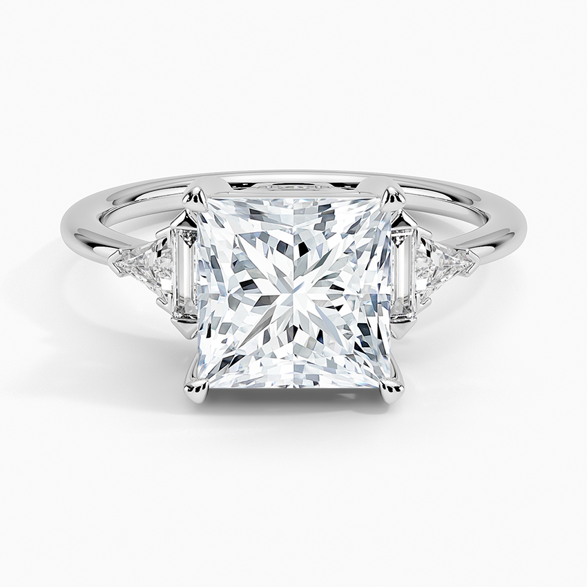 Edie Art Deco Diamond Ring (1/4 ct. tw.) - Princess Cut Center Stone