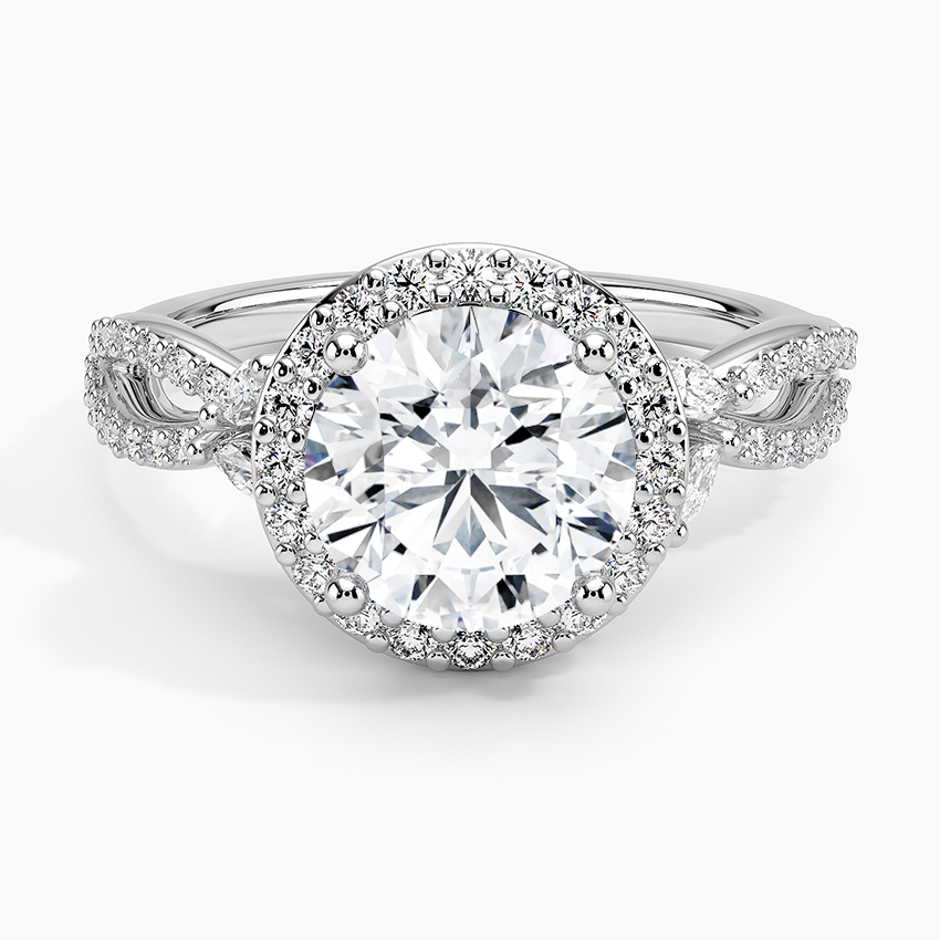 Luxe Willow Halo Diamond Ring (2/5 ct. tw.) - Round Center Stone