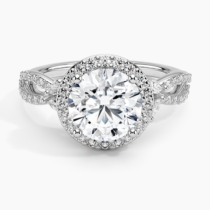 Luxe Willow Halo Diamond Ring (2/5 ct. tw.) - Round Center Stone