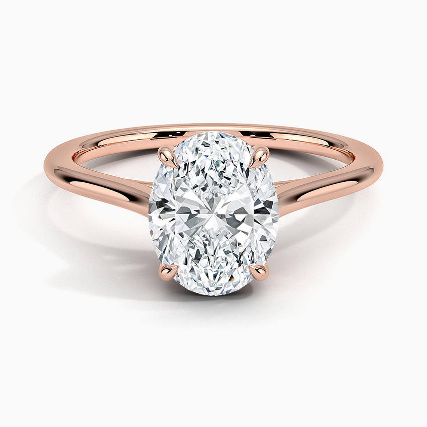 1.4mm Provence Solitaire Ring - Oval Center Stone