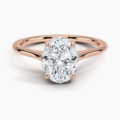1.4mm Provence Solitaire Ring - Oval Center Stone