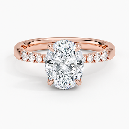 Bella Hidden Halo Diamond Ring (1/5 ct. tw.) - Oval Center Stone