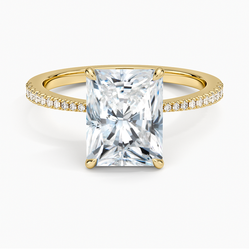 Elena Diamond Ring - Radiant Cut Center Stone
