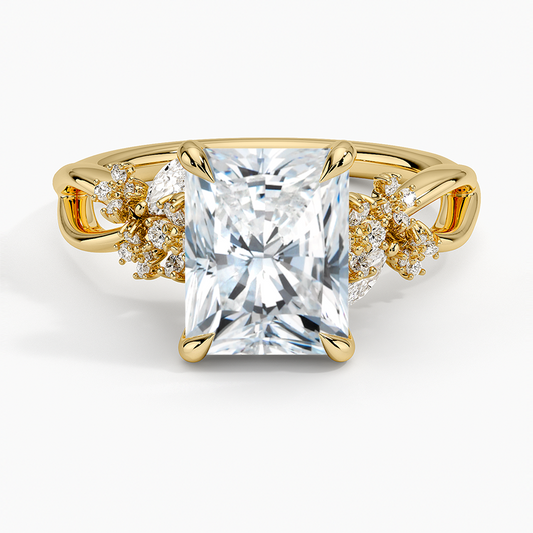 Summer Blossom Diamond Ring (1/4 ct. tw.) - Radiant Cut Center Stone